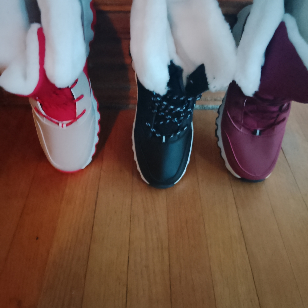 Kids Winter Boots - Red, Black, and Burgundy